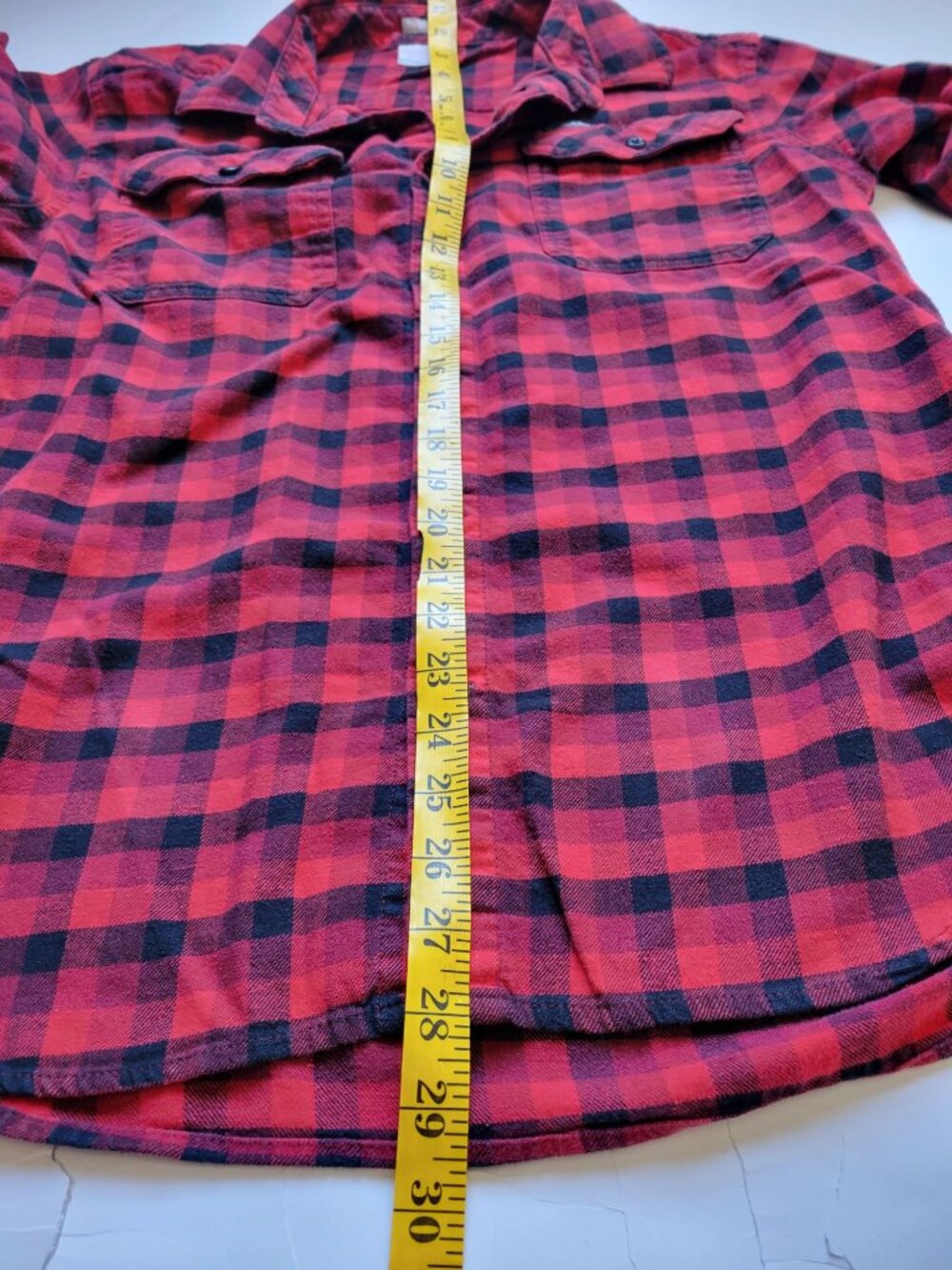Columbia Red Plaid Long Sleeve Button Down Collared Regular Fit Size M Outdoor - Picture 10 of 11